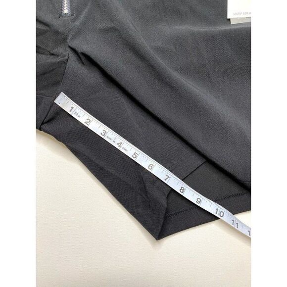 Danielle Bernstein Biker Shorts 16W 1X Black Women's Exposed Zipper NEW - Picture 5 of 9